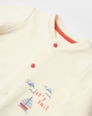 Bibaby Biorganic Sun Lets Sail Bebek Tulum 60754 Ekru Mavi