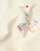 Bibaby Biorganic Sun Lets Sail Bebek Tulum 60754 Ekru Mavi