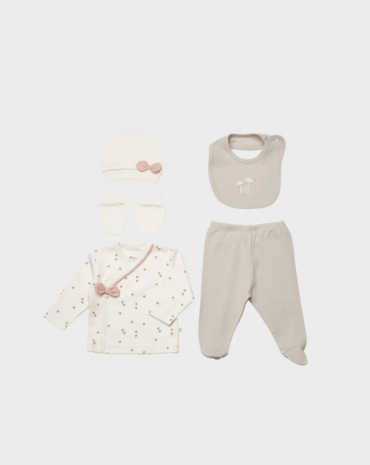 Bibaby Biorganic Sweet Lady 5 Parça Hastane Çıkış Seti 62363 Light Beige