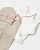 Bibaby Biorganic Sweet Lady Bebek 3'lü Zıbın Takım 73347 Light Beige