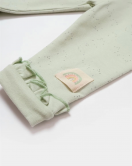 Bibaby Biorganic Tıny Bırds Patiksiz Pantolon 57876 Ekru Yeşil