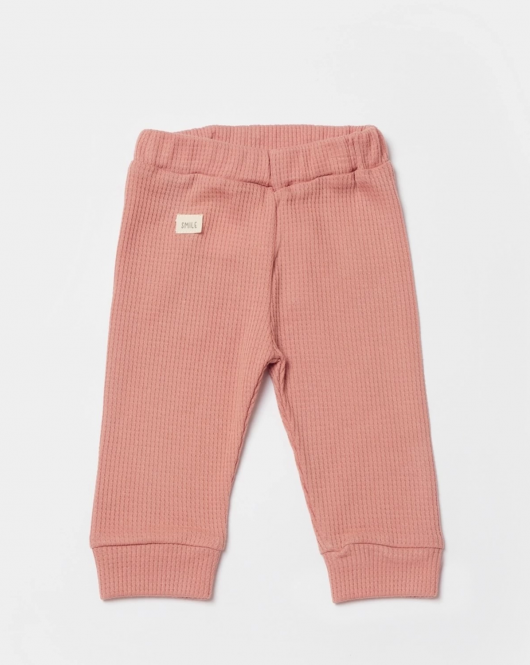 Bibaby Biorganic Waffle Smile Bebek Pantolon 57900 Red-Brown