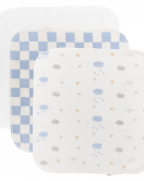 Bibaby Biorganik Desenli 6lı Penye Mendil 57759 Mavi