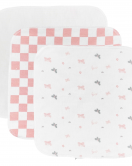 Bibaby Biorganik Desenli 6lı Penye Mendil 57759 Pembe