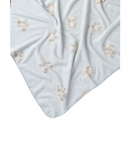 Bibaby Desenli Büyük Boy Scoop 90x108 Bebek Battaniye 64614 Mavi