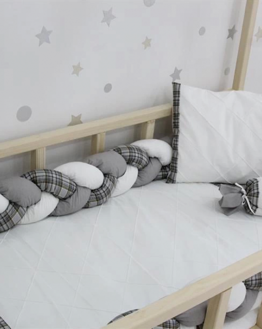 Bibaby Ekose Montessori Uyku Seti 69121 Gri