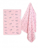 Bibaby Happy Zebra Land Fluffy Bebek Battaniye 64529 Pembe