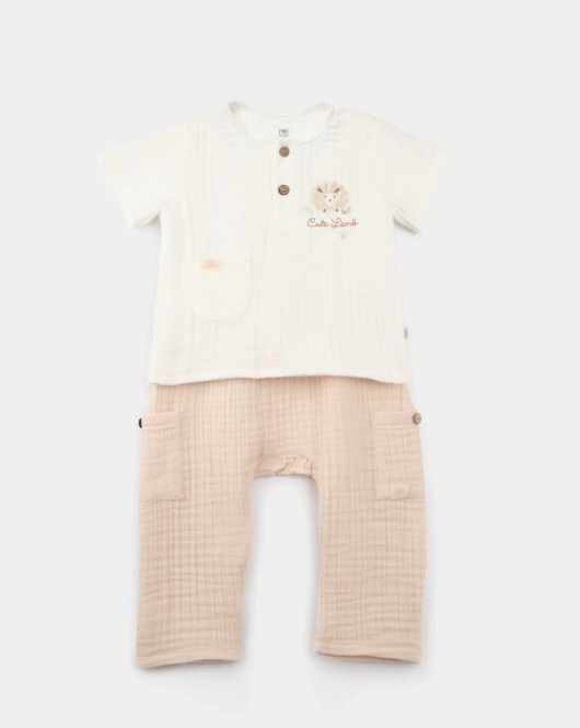 Bibaby Lamb Friends 2'Li Takım 59799 Bej