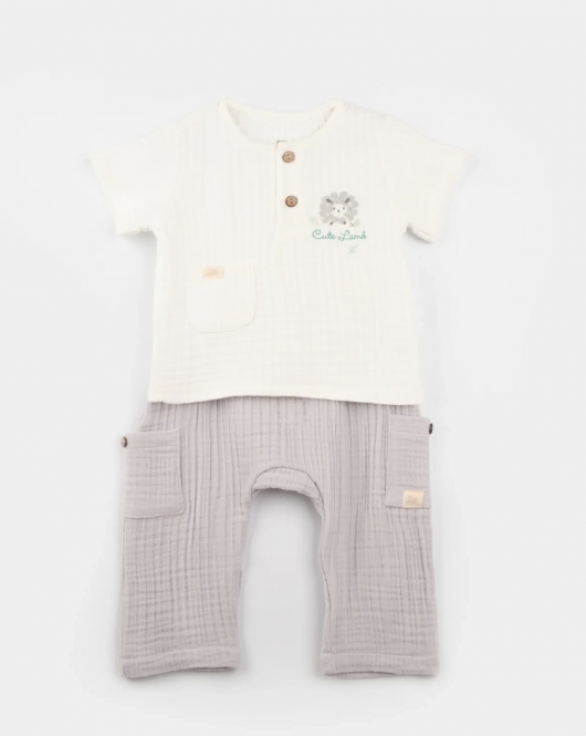 Bibaby Lamb Friends 2'Li Takım 59799 Gri