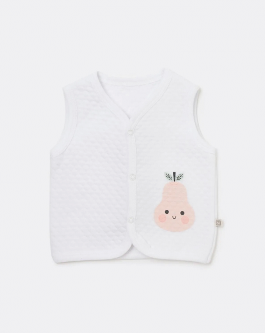 Bibaby Pretty Bear Kapitone Yelek 61479 Beyaz