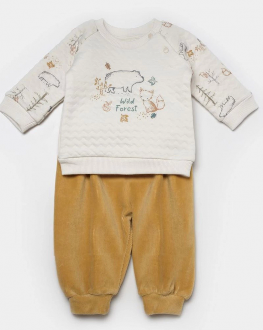 Bibaby Wild Forest 2'li Bebek Takım 59811 Hardal Bej