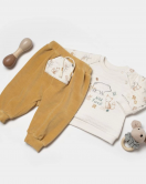 Bibaby Wild Forest 2'li Bebek Takım 59811 Hardal Bej
