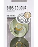 Bibs Colour Kauçuk Emzik 2li 0-6 Ay Sage / Hunter Green