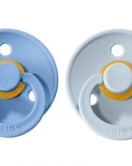 Bibs Colour Kauçuk Emzik 2li 0-6 Ay Sky Blue / Baby Blue