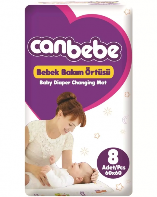 Canbebe Bebek Bakım Örtüsü 60x60 Cm 8 Adet
