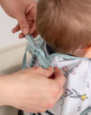 Candar Balık Desenli Sıvı Geçirmez Uzun Kol Aktivite Ve Mama Önlüğü 6-24 Ay