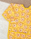 Candar Bear Desenli Sıvı Geçirmez Unisex Aktivite Ve Mama Önlüğü 6-24 Ay
