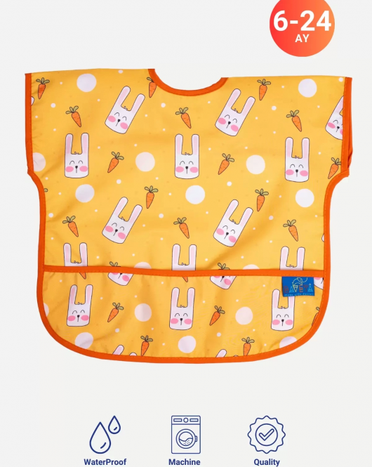 Candar Bunny Kolsuz Sıvı Geçirmez Aktivite Ve Mama Önlüğü 6-24 Ay