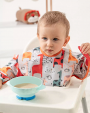 Candar Graffe Desenli Sıvı Geçirmez Uzun Kol Aktivite Ve Mama Önlüğü 6-24 Ay