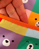 Candar Kare Ayılar Desenli Sıvı Geçirmez Unisex Aktivite Ve Mama Önlüğü 6-24 Ay
