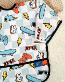 Candar Play Desenli Sıvı Geçirmez Unisex Aktivite Ve Mama Önlüğü 6-24 Ay