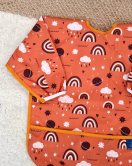 Candar Rainbow Desenli Sıvı Geçirmez Unisex Aktivite Ve Mama Önlüğü 6-24 Ay