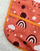 Candar Rainbow Desenli Sıvı Geçirmez Unisex Aktivite Ve Mama Önlüğü 6-24 Ay