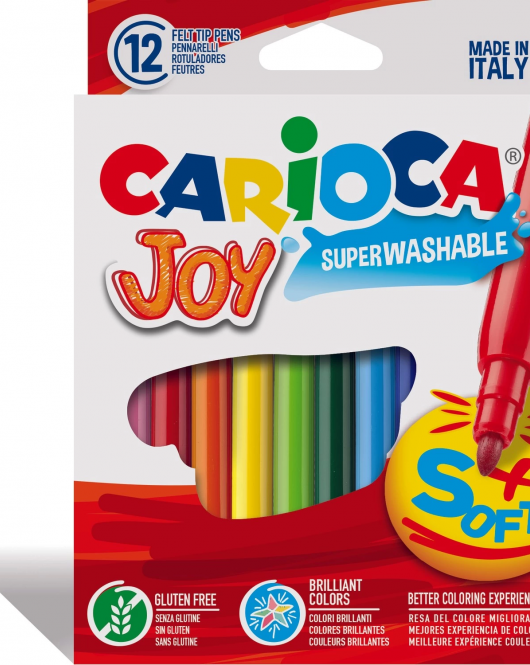 Carioca Joy Süper Yıkanabilir Keçeli Boya Kalemi 12'Li
