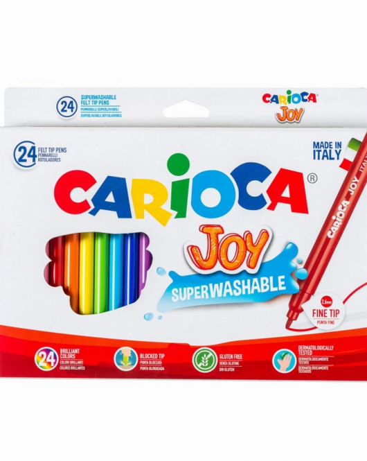 Carioca Joy Süper Yıkanabilir Keçeli Boya Kalemi 24'Lü