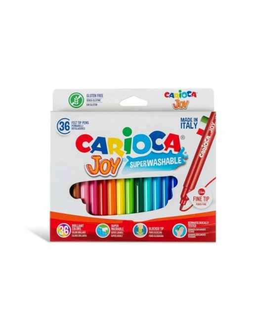Carioca Joy Süper Yıkanabilir Keçeli Boya Kalemi 36'Lı