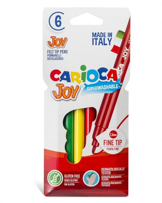 Carioca Joy Süper Yıkanabilir Keçeli Boya Kalemi 6'Lı