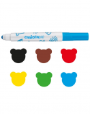 Carioca Jumbo Bebek Süper Yıkanabilir Keçeli Boya Kalemi 6'Lı +2 Yaş
