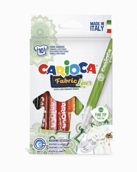 Carioca Keçeli Kumaş Boya Kalemi Fine 10'Lu