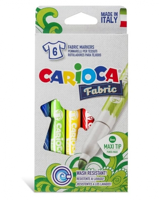 Carioca Keçeli Kumaş Boyama Kalemi Maxı 6'Lı