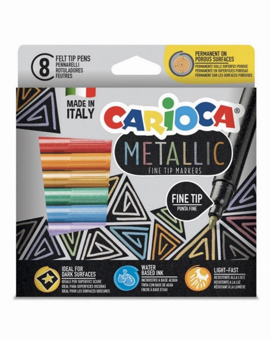 Carioca Metalik Keçeli Kalem 8'Li