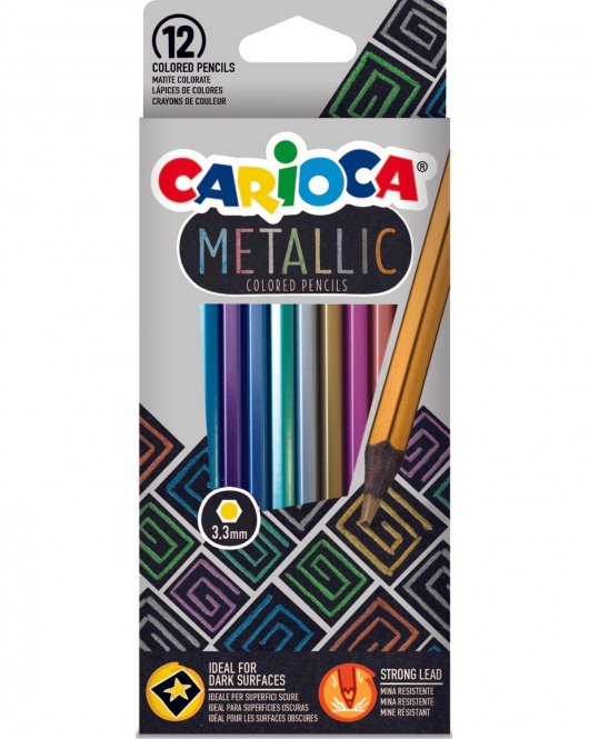 Carioca Metalik Kuru Boya Kalemi 12'Li