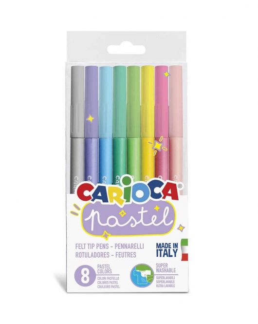Carioca Pastel Süper Yıkanabilir Keçeli Kalem 8'Li
