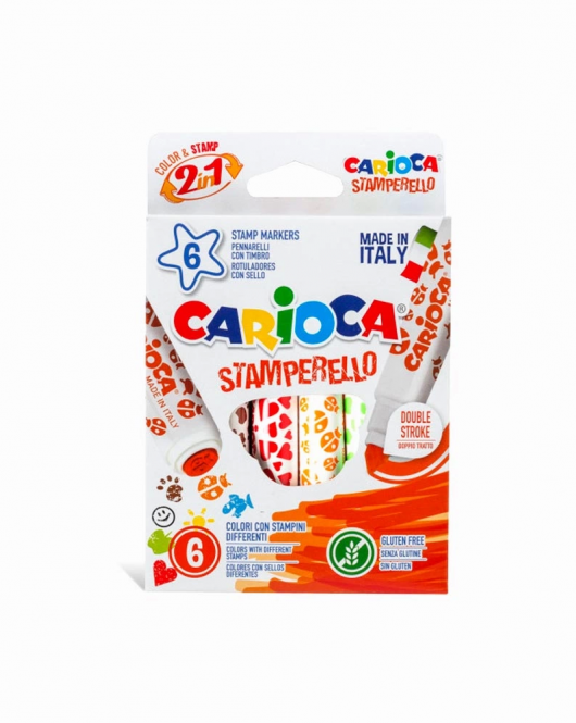 Carioca Stamperello Yıkanabilir Keçeli Boya Kalemi 6'Lı