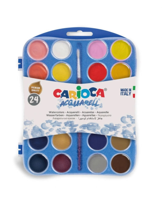 Carioca Sulu Boya 30 mm Fırçalı 24'Lü