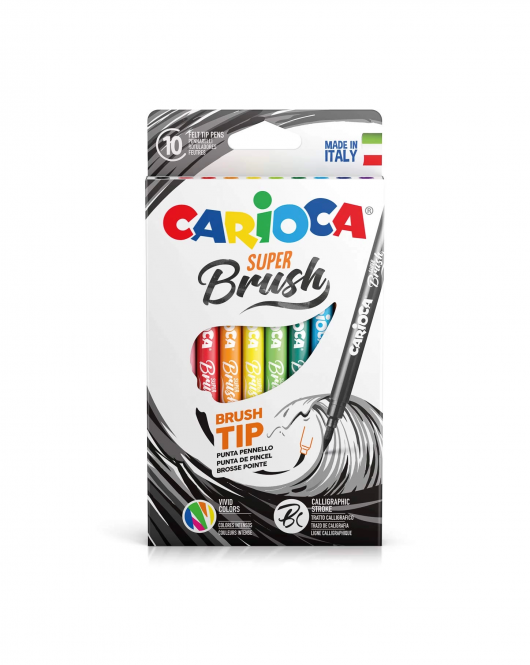 Carioca Süper Brush Keçeli Boya Kalemi 10lu
