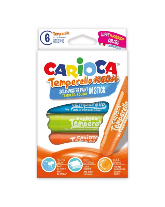 Carioca Temperello Stick Poster Boya Kalemi Fosforlu 6'Lı