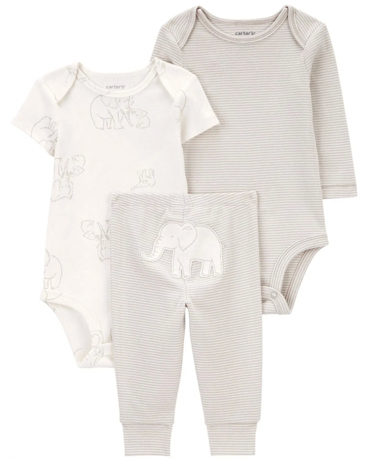 Carter's Bebek Body Pantolon Set 3'lü Paket 1R035610 Gri