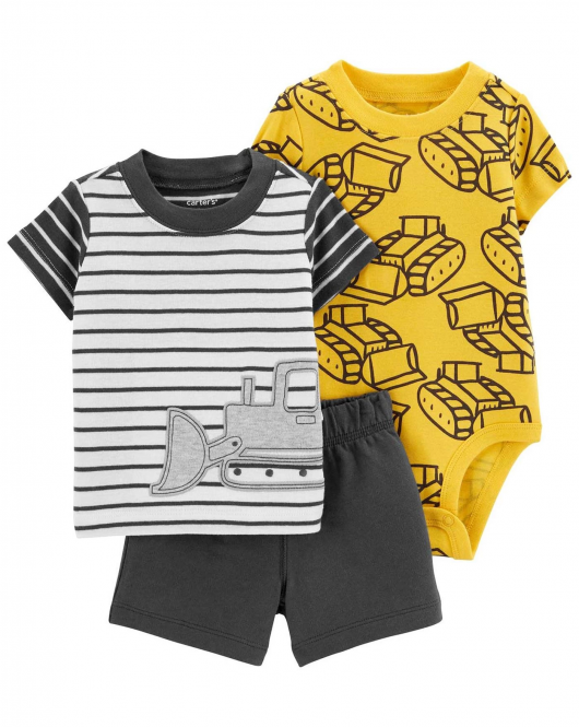 Carter's Erkek Bebek 3'lü Alt Üst Set 1N046210 Karışık Renkli