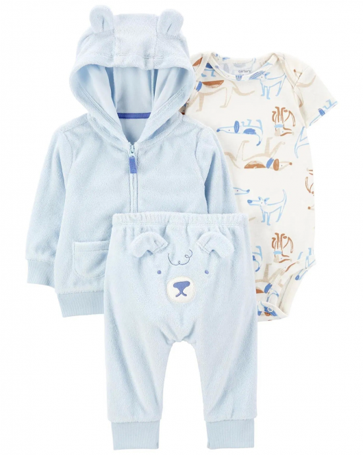 Carter's Erkek Bebek 3'lü Hırkalı Set 1R039910 Renkli