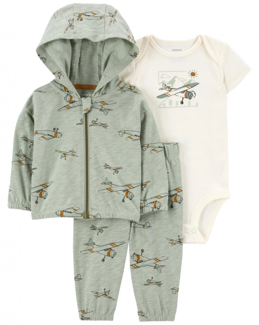 Carter's Erkek Bebek 3'lü Hırkalı Set 1R040610 Renkli