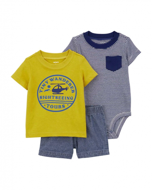 Carter's Erkek Bebek Alt Üst Set 1Q474410 Karışık Renkli