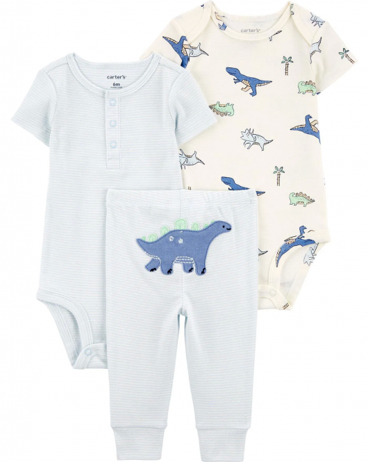 Carter's Erkek Bebek Body Pantolon Set 3'lü Paket 1R035110 Renkli