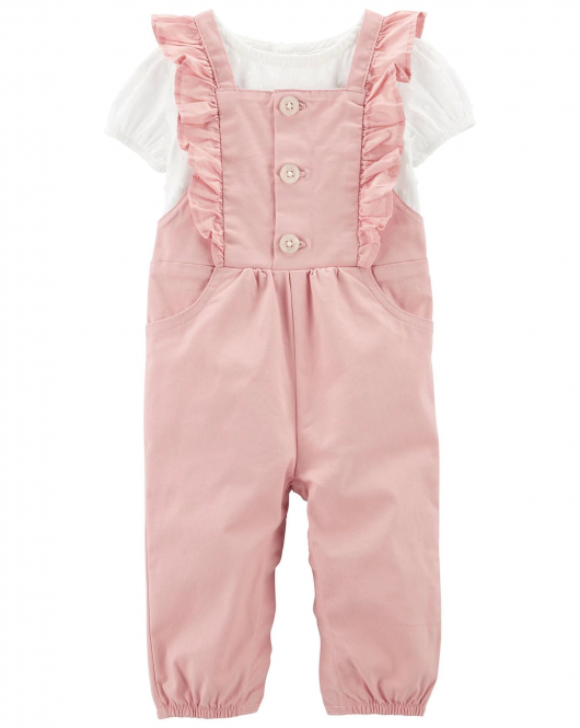 Carter's Kız Bebek 2'li Salopet Set 1O912410 Haki