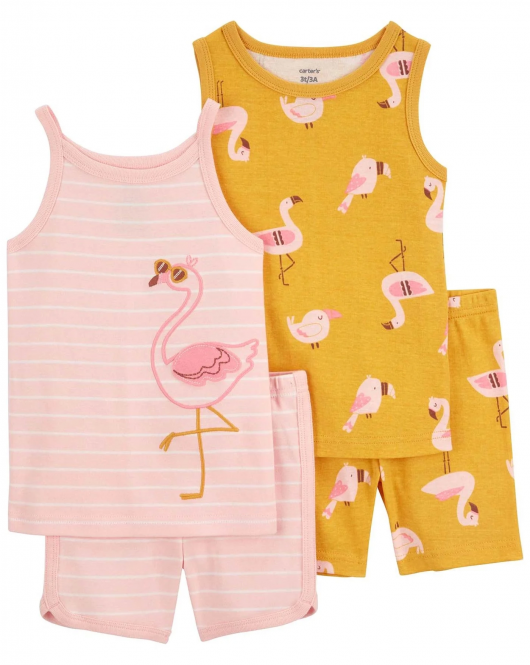 Carter's Kız Bebek 4'Lü Pijama Set 1Q515010 Karışık Renkli