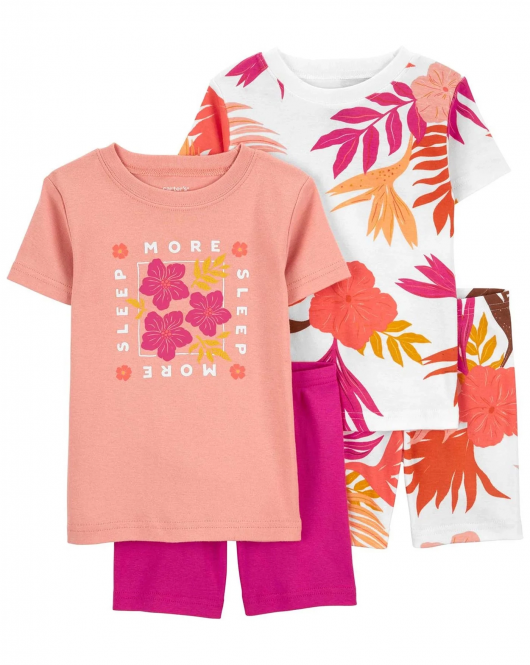Carter's Kız Bebek 4'Lü Pijama Set 1Q515210 Karışık Renkli